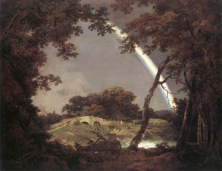 Joseph wright of derby Landscape with Rainbow France oil painting art